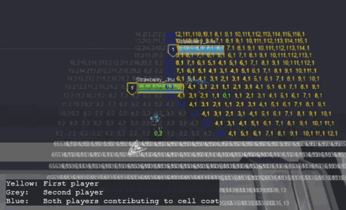 Flow Field Two Goals